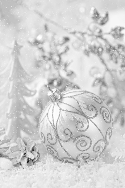 fehér karácsonyi dekoráció - Fotó, kép