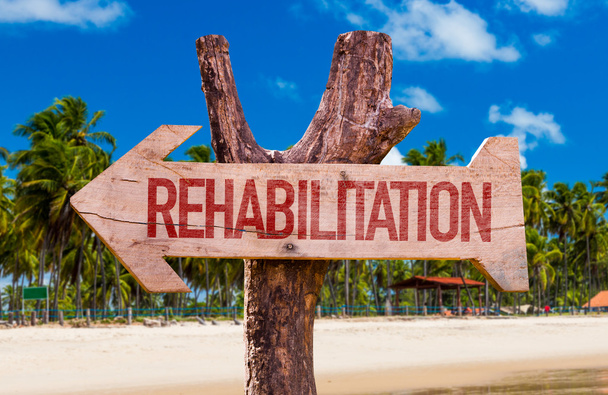 Rehabilitation wooden arrow - Photo, Image