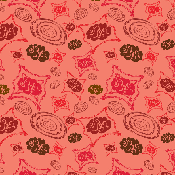 Rose background with abstract figures - Vektör, Görsel