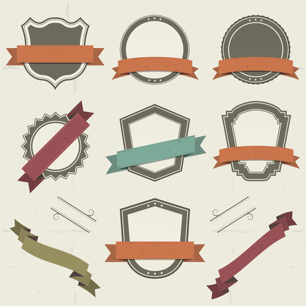 Grunge Shields, Labels And Banners - Vector, afbeelding