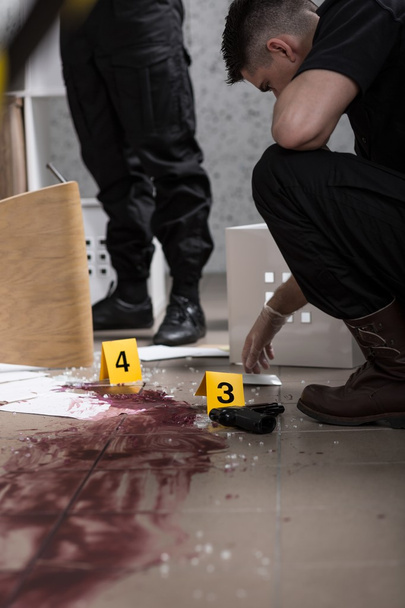 Body at the crime scene  - Photo, image
