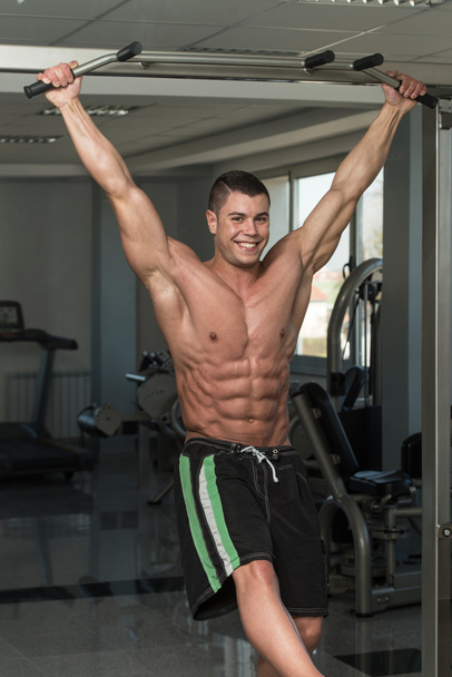 Healthy Man Doing Exercise For Abs - Foto, imagen
