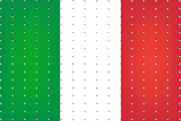 Flag of Italian in art design illustrator vector ESP 10 - Vector, Image