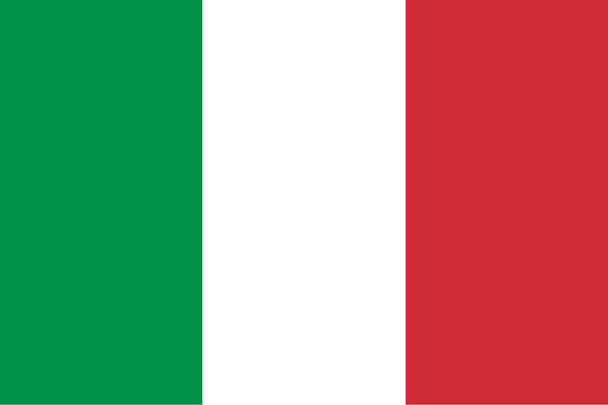 Italian lippu vakiokoko suhde ja väri tila Punainen Vihreä Sininen, vektori kuva
 - Vektori, kuva