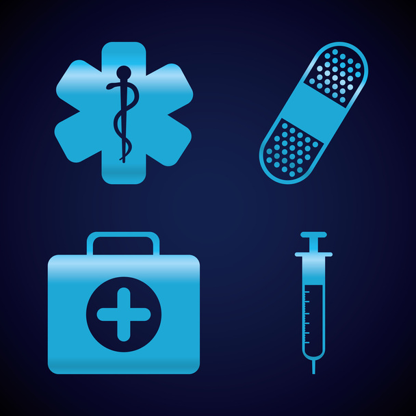 Медичні охорони здоров'я іконки
 - Вектор, зображення