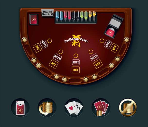 vector poker tabel lay-out - Vector, afbeelding