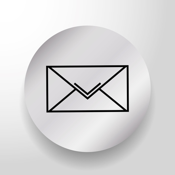 E-mailben vagy postai kerek gomb - Vektor, kép
