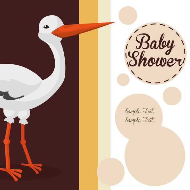 tarjeta de invitación baby shower - Vector, imagen