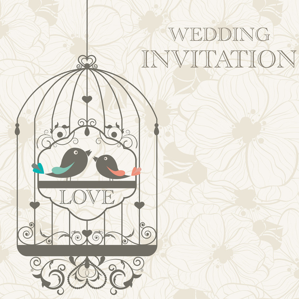 Convite de casamento - Vetor, Imagem