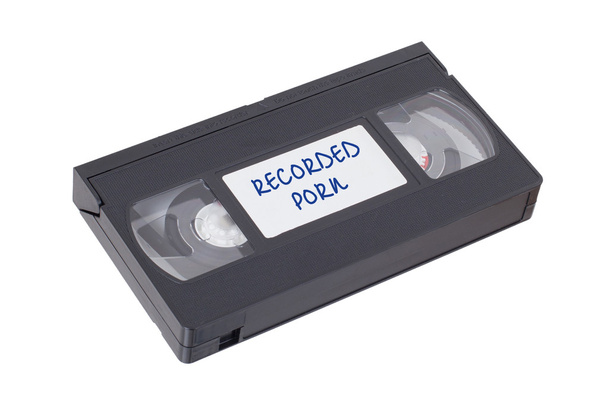 Beyaz bir arka plan üzerinde izole retro video kaset - Fotoğraf, Görsel