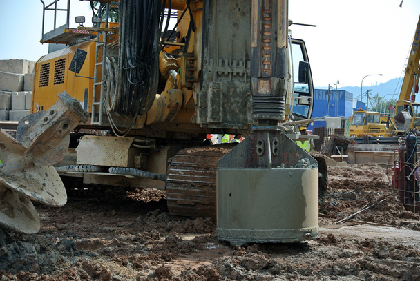 Stapel tuig machine droeg in de bouwplaats - Foto, afbeelding