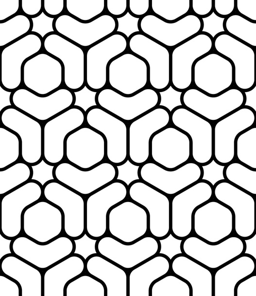 Vektor moderne nahtlose heilige Geometrie Muster, schwarz-weiß abstrakten geometrischen Hintergrund, Kissendruck, monochrome Retro-Textur, Hipster-Mode-Design - Vektor, Bild