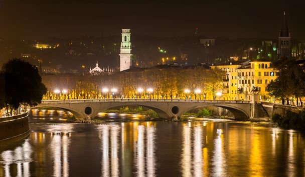 Ponte della Vittoria, a bridge in Verona - Italy - Photo, Image