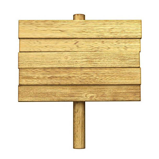 bureau vide en bois sur bâton
 - Photo, image