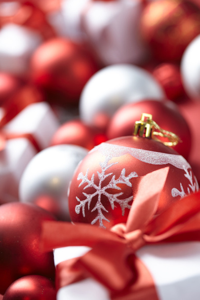 Red Christmas balls - Foto, Imagem