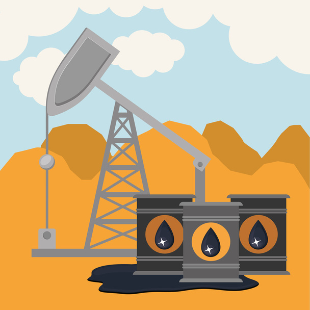 oil and petroleum industry design - Vector, Image