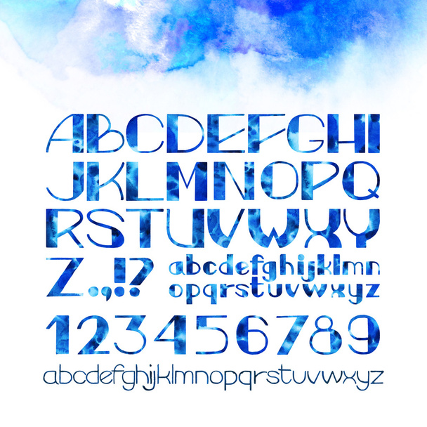 Handgezeichnetes Aquarell-Alphabet - Foto, Bild