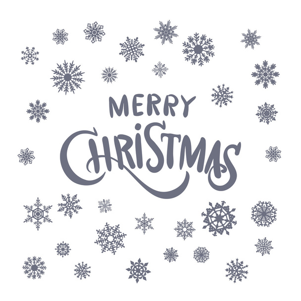 Merry Christmas Lettering  vector, text, decorative,  - ベクター画像
