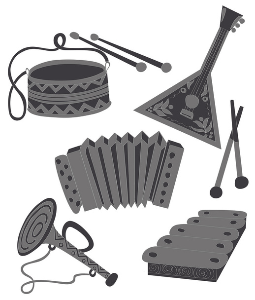 Set strumenti tradizionali russi
 - Vettoriali, immagini