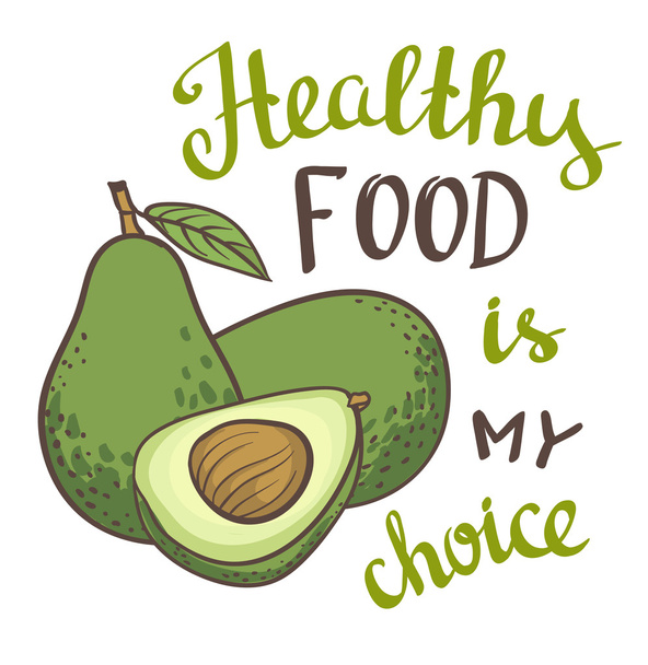 Healthy food is my choice - Vetor, Imagem