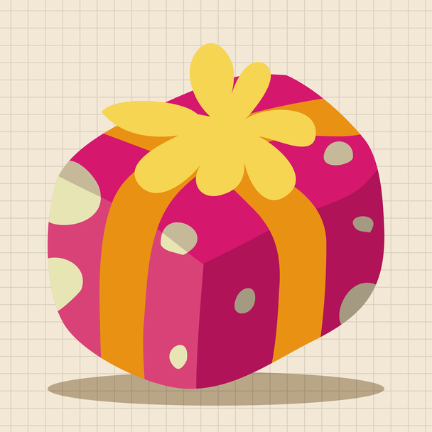 Christmas gifts flat icon elements background,eps10 - Διάνυσμα, εικόνα