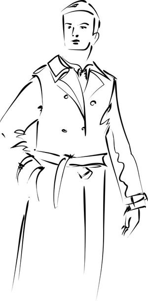 Férfi kabát - Vektor, kép