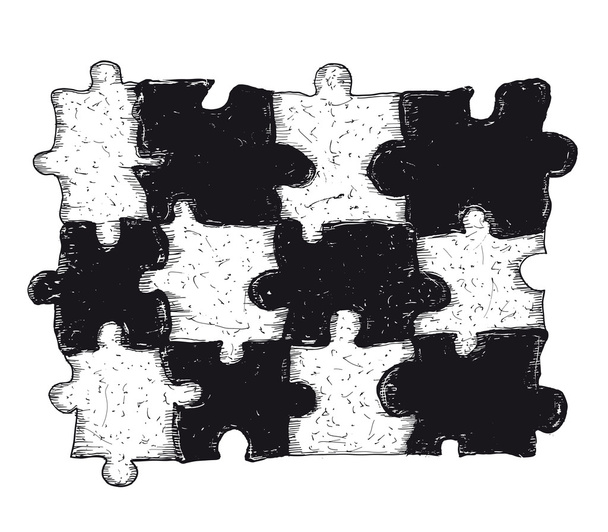 Éléments de puzzle dessinés à la main
 - Vecteur, image