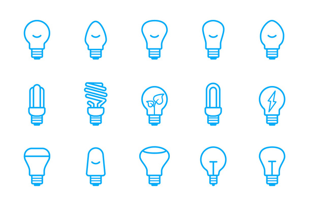light bulbs icons - Vector, Image