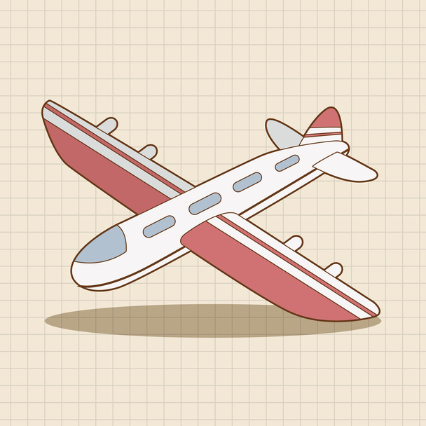 airplane theme elements vector,eps icon element - Vector, afbeelding