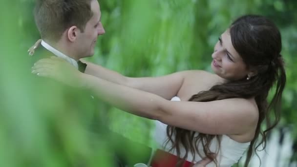 Beautiful young wedding couple - Footage, Video