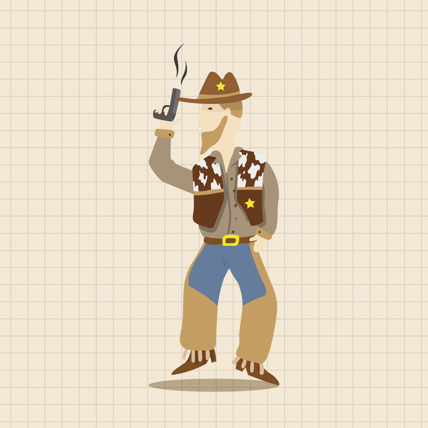 cowboy theme elements vector,eps icon element - ベクター画像