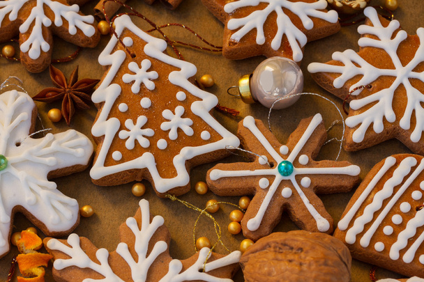 christmas gingerbread cookies - Foto, Imagem