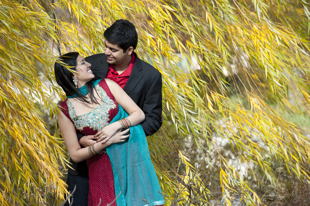 Happy Young Indian Couple Posing - 写真・画像