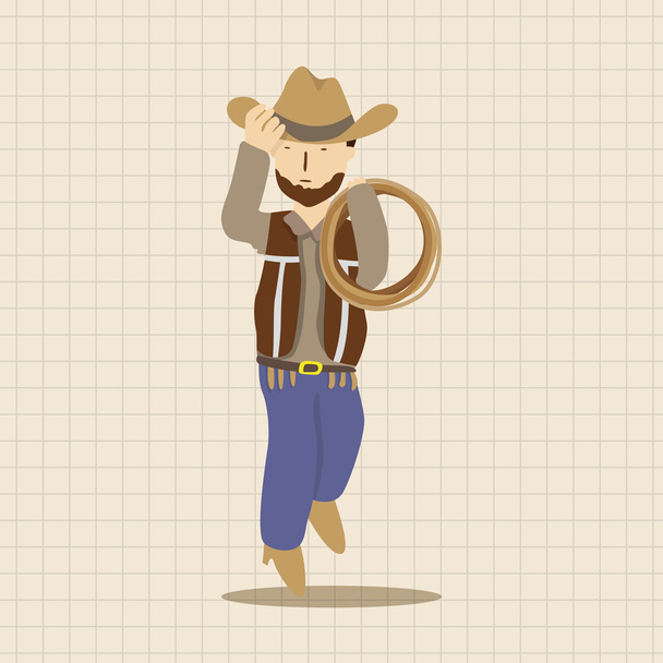 cowboy theme elements vector,eps icon element - Vector, imagen