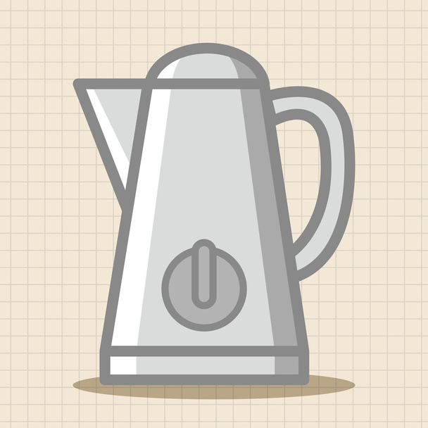 Home appliances theme electric thermos elements icon element - Vector, Image