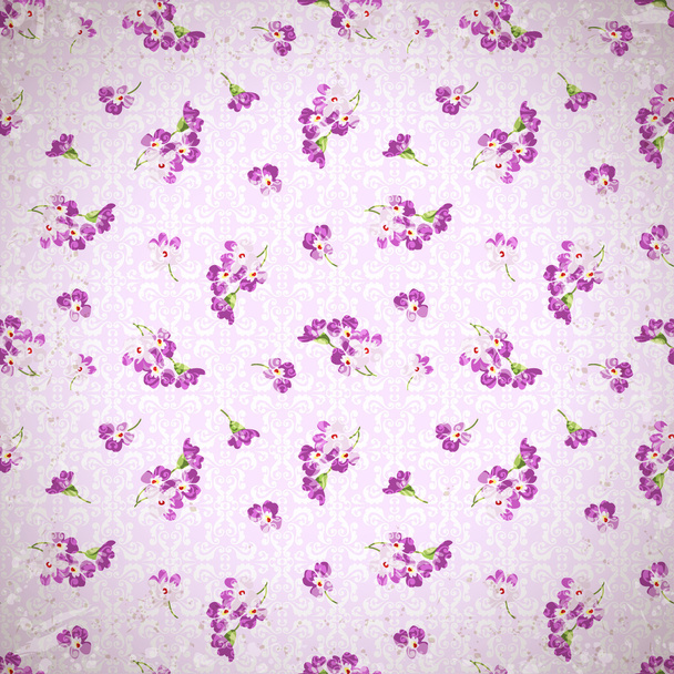 pattern with little pink flowers - Vector, Image