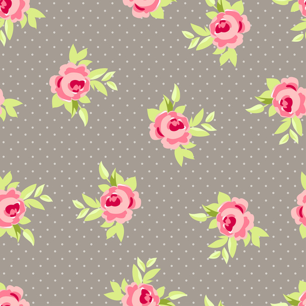 Seamless floral pattern with little flowers - Vektor, kép