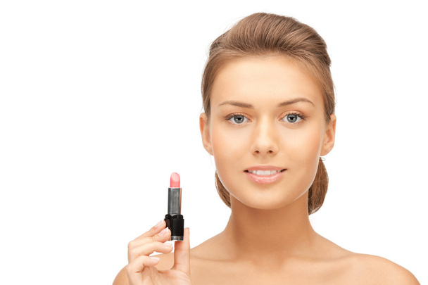 Beautiful woman with lipstick - Foto, Imagem