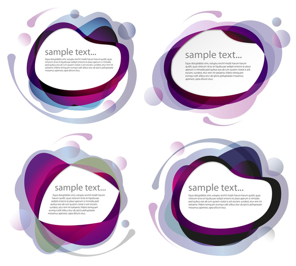 Abstract shape text panels - Vector, Image