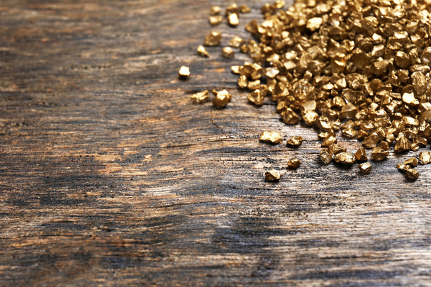 A pile of Gold nugget grains - Фото, зображення