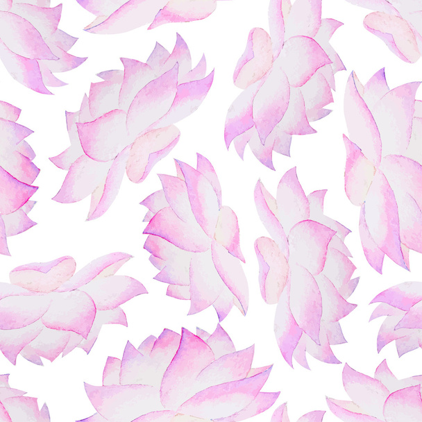 Seamless floral pattern with lotus - Διάνυσμα, εικόνα