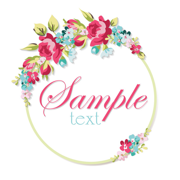 Beautiful floral Greeting card - Vector, Image