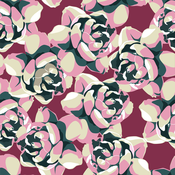 Beautiful floral seamless pattern. - Vector, afbeelding