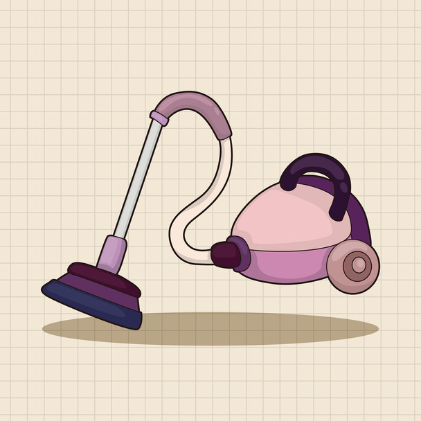 Home appliances theme vacuum cleaner elements icon element - Vector, imagen