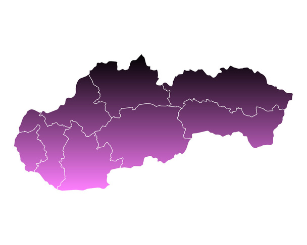 La mappa di Slovacchia
 - Vettoriali, immagini