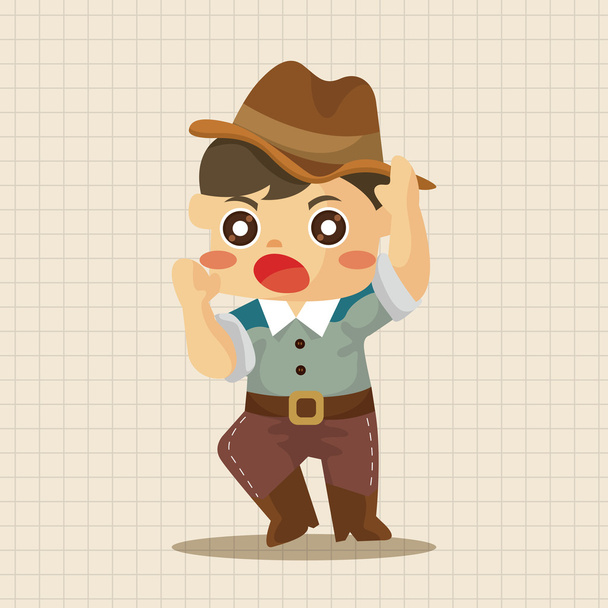 cowboy theme elements icon element - ベクター画像