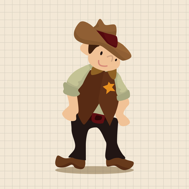 cowboy theme elements vector,eps icon element - Vecteur, image
