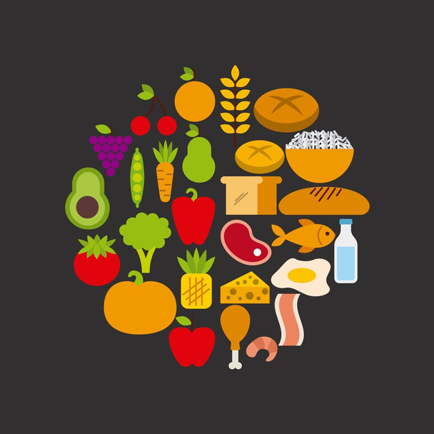 diseño del concepto nutricional
  - Vector, Imagen