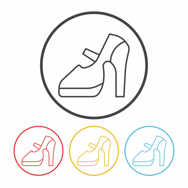 shoes line icon - Διάνυσμα, εικόνα
