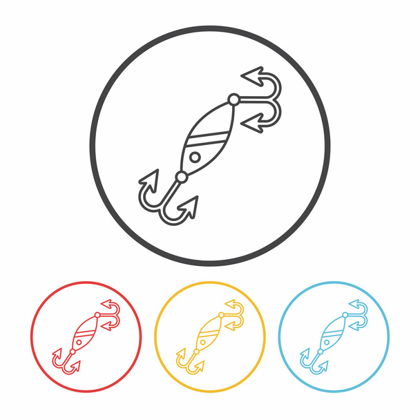 fishing bait line icon - Вектор,изображение